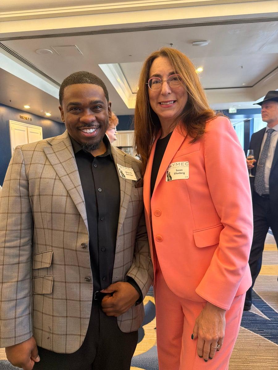 Milan Balinton with Susan Ellenberg at a BAYMEC gathering
